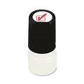 Universal Battery Universal One-Color Round Message Stamp Check Mark Pre-Inked/Re-Inkable Red 10075